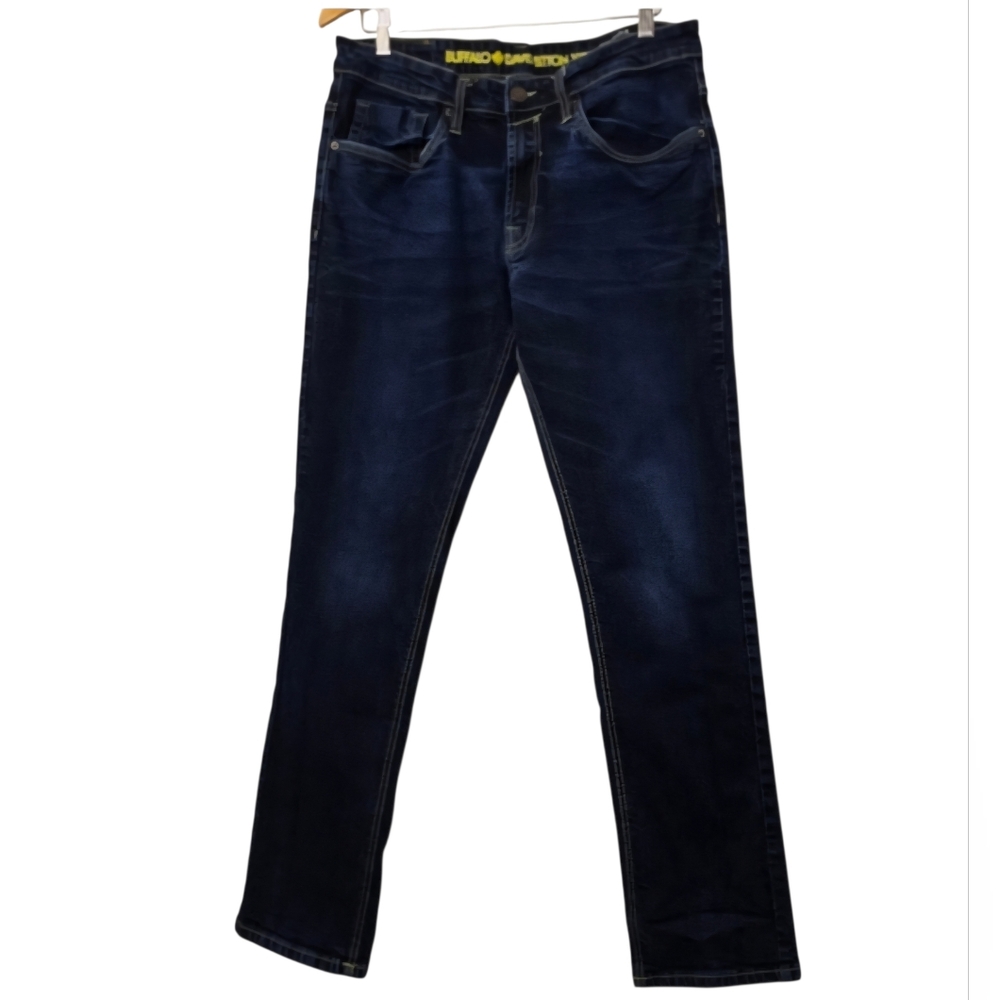 Buffalo David Bitton Dark Wash Slim Stretch Jeans Size 34 Men's Modern Denim